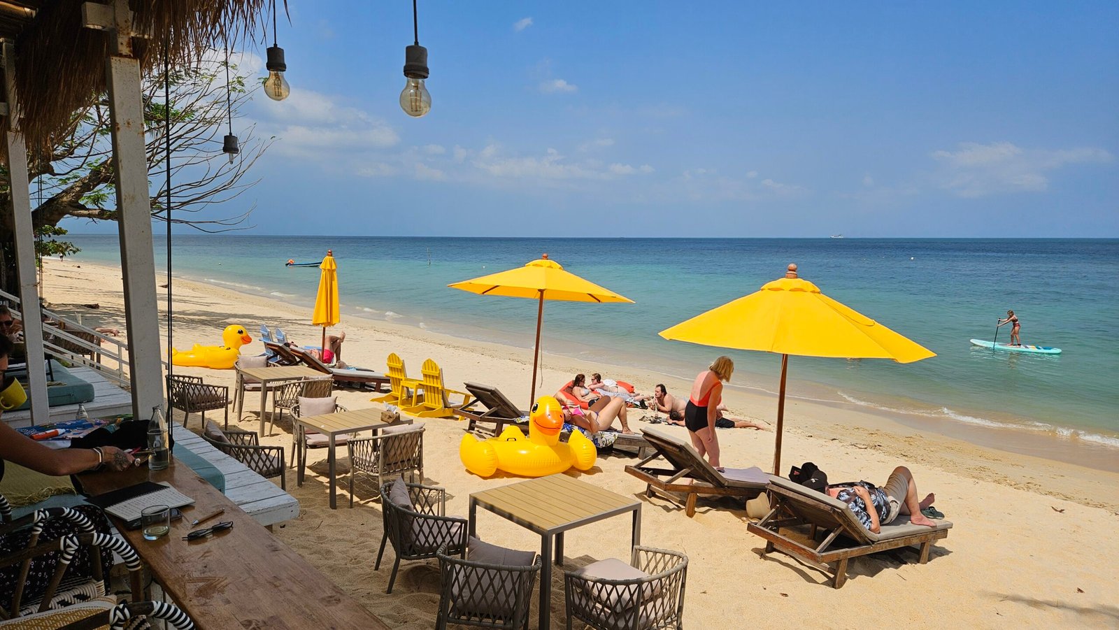 Beachfront restaurant view in Koh Samui with sea view
