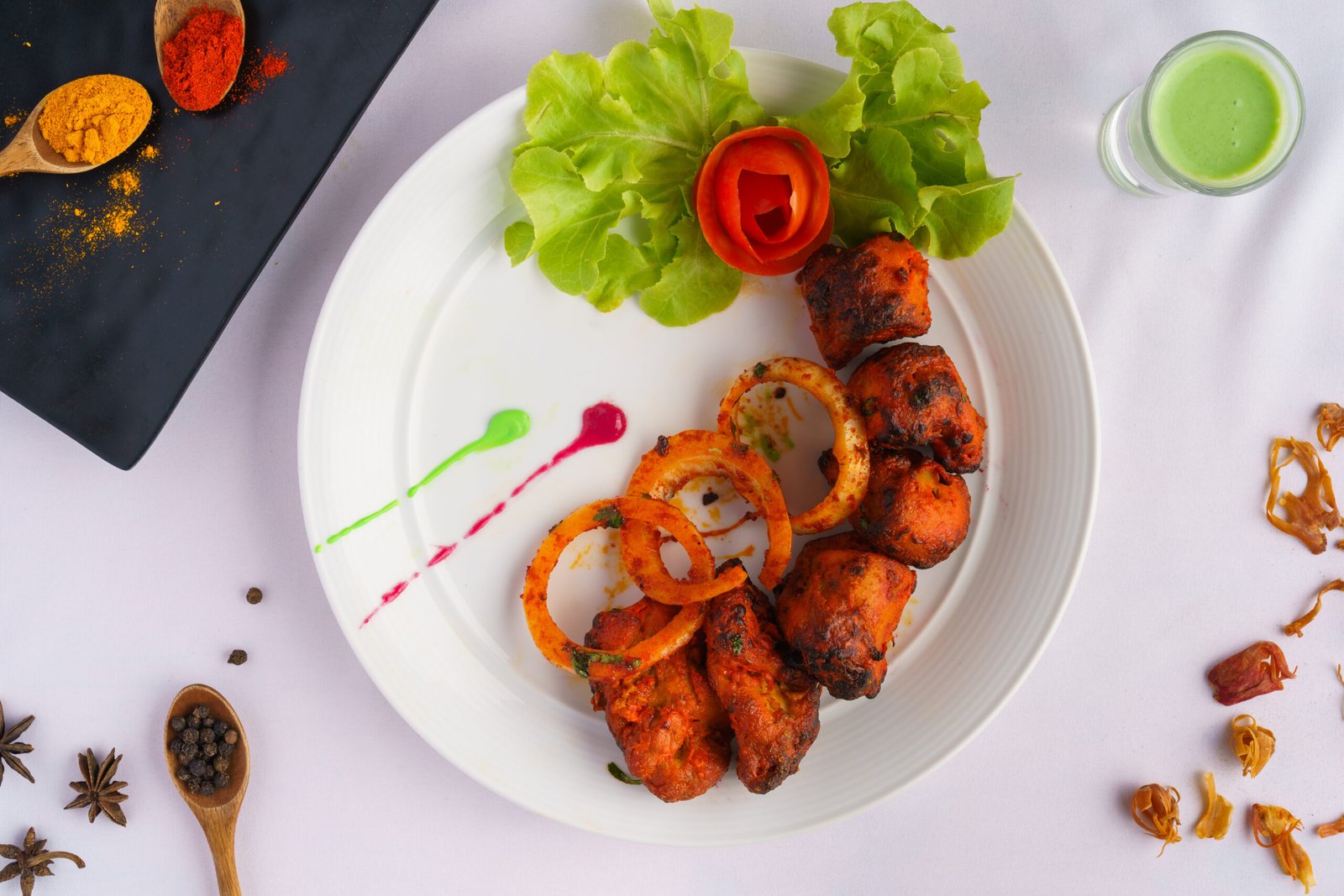 Chicken tikka served at Indian restaurant Koh Samui